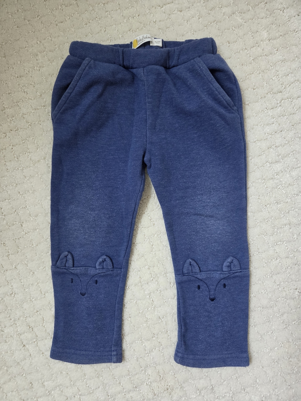 Baby Boden Kids Blue Fox Knee Joggers
